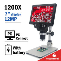 ราคา 1600X กล้องจุลทรรศน์ดิจิตอล600X 1000X 1200X สำหรับการซ่อมบอร์ด PCB กล้องจุลทรรศน์อิเล็กทรอนิกส์9 7 4 3 จอแอลซีดีวิดีโอบัดกรีกล้องจุลทรรศน์สำหรับการตรวจสอบอุปกรณ์อิเล็กทรอนิกส์ (19344377703)