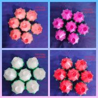 ราคา เหรียญโปรยทานคละสี ดอกกุหลาบตูม ตัวเปล่าไม่ใส่เหรียญ 1แพคมี 50 ชิ้น (20906286538)