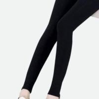 ราคา LoveInTH คนอ้วนใส่ได้ กางเกงเลคกิ้งสีดำ 5 8 ส่วน ยึดได้ถึง 45 (18926694269)