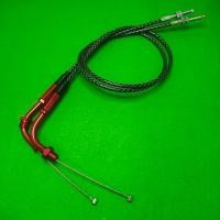 ราคา สายครัช สายคันเร่งแต่งระฆังทองแท้100 สำหรับ Honda CBR500R ตรงรุ่นใส่ได้เลยไม่ต้องแปรง สีดำลายเงิน สายคันเร่งข้องอสีแดง (21097736563)