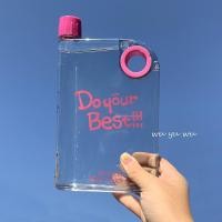 ราคา ส่งจากไทยแพ็คอย่างดี ขวดน้ำทรงแบน Do your best พร้อมส่งจ้า (7176210580)