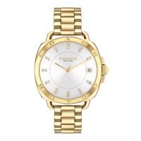 ราคา Coach Greyson 14504157 34mm Ladies White Dial Gold Stainless Steel Strap 14504158 14504156 14504160 (20824468191)