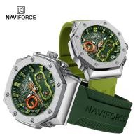 ราคา NAVIFORCE นาฬิกาข้อมือกันน้ำกีฬาลำลองนาฬิกาสำหรับสุภาพบุรุษและสุภาพสตรีสำหรับทุกเพศสายซิลิโคนโครโนกราฟนาฬิกาข้อมือวันที่เจิดจรัสแสดงแบรนด์ของแท้ (20946977507)