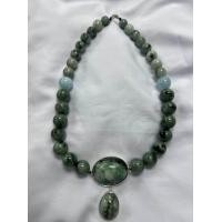 ราคา สร้อยคอหยกเจไดต์ งานแฮนด์เมด จี้หยกครอปเงินแท้ (20444393606)