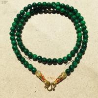 ราคา สร้อยคอหยกแท้ หยกจักรพรรดิ 6 มม 20 นิ้ว แต่ง ไหมทองแท้ ตะขอ ชุบทอง ลงยา YTG 7153 (17403732370)