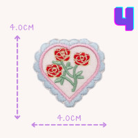 ราคา 10บาททุกชิ้น DIY ตัวรีดติดเสื้อ อาร์มติดเสื้อ ลายหัวใจ ช่อดอกไม้ใช้เตารีดรีดติดลงผ้าได้เลยค่ะง่ายมากๆๆค่ะ (16899024646)