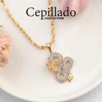ราคา พร้อมส่ง สร้อยคอพร้อมจี้ สีทองงานชุบ24K ลายอิตาลี ลายทองเกลียว ตัวจี้มังกรยาว แบบเยอะ ใส่ออกงาน ไปเที่ยว (6758354781)