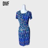 ราคา DVF DIANE von FURSTENBERG Silk Dress เดรสผ้าไหมแขนสั้น (20749841435)