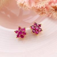 ราคา พร้อมส่ง ต่างหูเพชรดอกพิกุล เพชรหลายสี ต่างหูพลอยสวยๆ พลอยนพเก้า (12742212393)