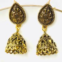 ราคา vintage jewelry เครื่องประดับต่างหูแบบไทย ต่างหู ต่างหูเจาะ ต่างหูทองคำ ต่างหูเงินดำ ลายดอกหางนกยูง (7199352082)