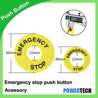 ราคา ป้าย Emergency Switch อีเมอเจนซี่ 22มิล เนมเพลท ฉุกเฉิน Emergency stop nameplate 22mm (19591490111)