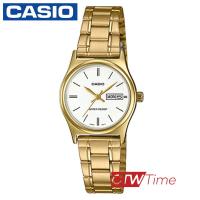ราคา Casio Standard นาฬิกาข้อมือผู้หญิง สายแสตนเลส รุ่น LTP V006G 7BUDF สีทอง หน้าปัดขาวขีด (7944047597)