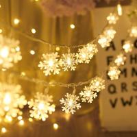 ราคา 2023คริสต์มาส 10 20 40 80LED ไฟเกล็ดหิมะ คริสต์มาสตกแต่งสวนปาร์ตี้วันหยุด ไฟกระพริบ ไฟประดับวันหยุด ของขวัญสุขสันต์วันคริสต์มาส (20518220958)