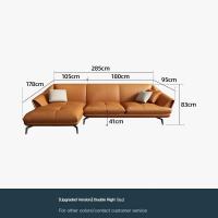 ราคา Bunise โซฟาหนังแท้ โซฟาสำนักงาน โซฟาหนังแท้ โซฟาหนัง 5ที่นั่ง มีพนักพิง เบาะนุ่ม โซฟา LShape R1069 285 x 178 x 83cm (20043463669)