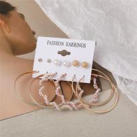 ราคา 17MILE Vintage Big Pearl Hoop Earrings Set For Women Fashion Gold Geometric Heart Circle Hoop Earrings Elegant Wedding Jewelry Gift (9440598649)