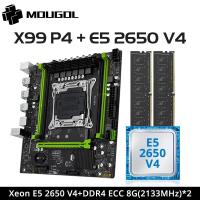 ราคา Mougol มาเธอร์บอร์ด P4 X99ใหม่พร้อม E5 Intel Xeon ชุดซีพียู V4 2650และ8Gx2 DDR4 2133MHz หน่วยความจำ ECC RAM สำหรับคีย์บอร์ดเกม (21170861697)