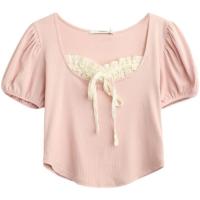 ราคา เสื้อเอวลอยผู้หญิงเสื้อยืดแขนสั้นแขนพอง (21058961733)