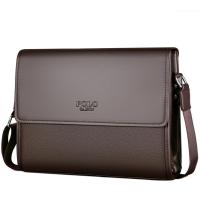 ราคา กระเป๋าหนังใส่เอกสารสำหรับออกทริปธุรกิจแบบเรียบง่ายสะพายข้างสะพายไหล่ข้างเดียวแบบลำลองสำหรับผู้ชาย POLO แบบใหม่ (14993804128)