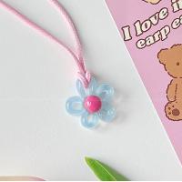 ราคา flower necklace สร้อยคอ y2k สร้อยคอจี้ดอกไม้มีกลิตเตอร์ สีพาสเทล สร้อยเชือกถัก (20013872791)