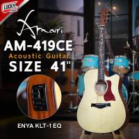 ราคา Setพร้อมแอมป์ สุดคุ้ม กีต้าร์โปร่ง โปร่งไฟฟ้า Amari by Enya รุ่น AM 419C คอลายพิเศษ ลายดอกไม้ พร้อมเซตของแถมสุดคุ้ม มีปลายทาง (20932336456)