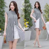 ราคา Maya fashion เสื้อผ้าผู้หญิง ชุด Set 2 ชิ้น สีดำ แดง เหลือง ชมพูSet 2 ชิ้น เสื้อแขนกุดตัวยาวผ่าหน้า กางเกงขาสั้น เสื้อแขนกุด คอตั้ง ตัวยาวผ่าหน้า (18269499763)