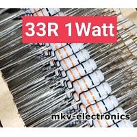ราคา 20ตัว 33R 33โอห์ม 5 Metal Oxide Film Resistor 1Watt 1วัตต์ รีซิสเตอร์ (12841267550)