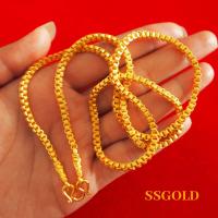 ราคา สร้อยทอง ทาโร่ 1 บาท 18 24 นิ้ว สีเหมือนทองแท้มาก สร้อยคอทอง เคลือบทอง ทองโคลนนิ่ง สร้อยคอ ทองไมครอน ทองเหลือง (9921176479)