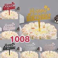 ราคา ส่งฟรี ป้ายปักเค้ก ป้ายท็อปเปอร์ Happy Birthday สีทอง สีเงิน สีโรสโกลด์ สําหรับตกแต่งเค้ก COOKINGRUN (12212781170)