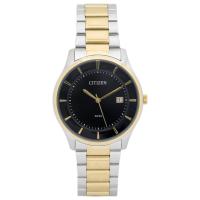 ราคา Karnvera Shop นาฬิกาข้อมือชาย CITIZEN two tone Black Dial Silver Gold Stainless Strap Mens watch รุ่น BD0048 55E (381574103)