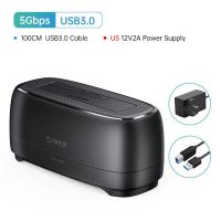 ราคา แท่นวางมือถือฮาร์ดไดรฟ์ ORICO USB C To SATA 3 0 6 Gbps ตู้ฮาร์ดไดรฟ์พร้อม UASP สำหรับ HDD 2 5หรือ3 5นิ้วพร้อมแหล่งจ่ายไฟ12V 2A รองรับ18TB สูงสุด (18626941961)