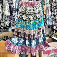 ราคา กระโปรงยาว กระโปรงผ้าต่อ กระโปรงมัดย้อม สไตล์โบว์ฮีเมึ่ยน (20958225712)