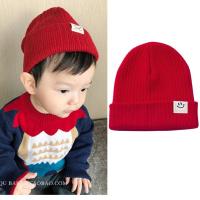 ราคา หมวกไหมพรมเด็กเด็กใหม่ 2019 การ์ตูนหน้ายิ้มหมวกถักไหมพรมหนาอบอุ่นหมวกเด็ก (17241651788)