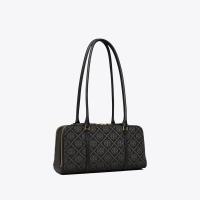 ราคา TORY BURCH สีดำทอง Old Flower One Shoulder Bowling Bag กระเป๋าผู้หญิง 152456 (20910878867)