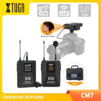 ราคา XTUGA UHF ไมโครโฟนลาวาเลียร์ไร้สาย ปก CM7 CM8 สัมภาษณ์ ไมโครโฟนกล้องในตัวแจ็คตรวจสอบหูฟังพร้อมช่องเลือกได้ 30 ช่องถึงช่วง 164 ฟุตสําหรับกล้อง DSLR DV กล้องวิดีโอ บันทึกเสียง พร้อมกระเป๋าพกพา (48067249