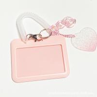 ราคา Bus Card Sleeve Student Card Holder Love Card Holder High Appearance Card Sleeve Flash Pink Ferrule Key Chain Clip (20512724128)
