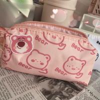 ราคา เคสปากกาพกพาได้กระเป๋าดินสอซิป QFDI กล่องดินสอรูปหมีหมีสตรอเบอร์รี่น่ารักเครื่องเขียนนักเรียนความจุมาก (19060365121)