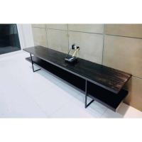 ราคา ชั้นวางทีวี สไตล์ล อฟท์ ไม้จริง โต๊ะวางทีวี ตู้วางทีวีชั้นวางชั้นทีวีไม้จริง ไม้สน (13104280011)