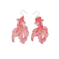 ราคา KIYO เครื่องประดับต่างหูรูปหยดน้ำรูปสัตว์กลวงเครื่องประดับแฟชั่นสไตล์จีนต่างหูห้อยต่างหูปลาทอง (21059437138)