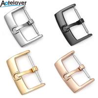 ราคา 12มม 14มม 16มม 18มม 20มม 316L สแตนเลสสำหรับ Omega Watch Clasp นาฬิกาอุปกรณ์เสริม Pin Buckle Silver Gold Black Buckle (14962106569)