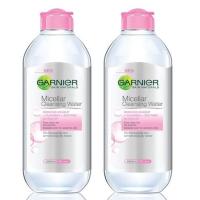ราคา GARNIER Micellar Cleansing Water All In 1 Suitable For All Skin Types400ml การ์นิเย่ ไมเซล่าฝาชมพู คลีนซิ่ง วอเตอร์ เซนซิทีฟ สกิน 400มล สีชมพู แพ็คคู่ (4285786521)