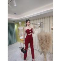 ราคา จั้มสูทขายาว เกาะอก แต่งบิดด้านหน้า เซ็กซี่ (19292610669)