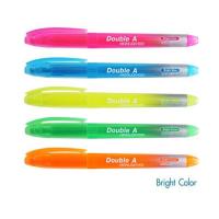 ราคา Double A Highlighter ปากกาเน้นข้อความ ปากกาไฮไลท์ สีสดใส สีพาสเทล (20430047044)