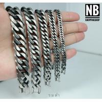 ราคา 243 สร้อยข้อมือสแตนเลสแท้ เลสรมดำ ปัดดำ มี5ขนาด 7 16mm สแตนเลส316Lไม่ลอกไม่ขึ้นสนิม (9483865190)