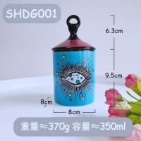 ราคา Italian Ceramic Incense Candlestick Magic Eyes Pattern Creative Desktop Decoration Ornaments Jewelry Storage Jar Candle Jar (19342765949)