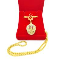 ราคา สร้อยคอพร้อมจี้ หุ้มทอง ไม่ลอกไม่ดำ หนัก1บาท ลายห่วงคู่ พร้อมจี้พระ จี้พญาครุฑ ทองเคลือบแก้ว สร้อยคอทองปลอม สร้อยคอห้อยพระ (667750594)