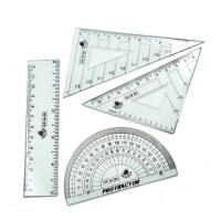 ราคา ชุด 4 ชิ้น ครึ่งวงกลม ชุดเรขาคณิต ไม้บรรทัด พร้อมส่ง by Dragonshopping (20918535865)
