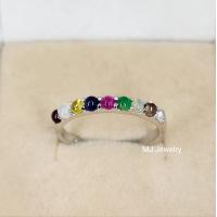 ราคา แหวนพลอยนพเก้า หลังเบี้ย แหวนเงินแท้ 92 5 เสริมโชคลาภ พลอยแท้ เงินแท้925 รับประกันสินค้าจากจันทบุรี (20724940210)