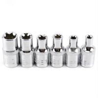 ราคา 6Pcs 1 4 Ratchet ชุดซ็อกเก็ตแรงบิดประแจ Torx Star ปลั๊กตัวเมียอะแดปเตอร์ E Socket Driver Joint อุปกรณ์ทำมือ E4 E5 E6 e7 E8 E10 (21171266426)