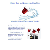 ราคา CLEAN DUO Plus NESPRESSO DESCALING COFFEE MACHINE CLEANING KIT (9705266268)