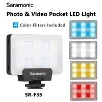 ราคา Saramonic SR F35 9 LEDs 9 5H ไฟ LED ภาพและวิดีโอขนาดกระเป๋าสำหรับการถ่ายภาพวิดีโอถ่ายพอดแคสต์ Youtube สดสตรีมมิ่งความสว่างสูงบล็อกที่มีแบตเตอรี่อายุการใช้งานยาวนานสี่สี (17289164306)